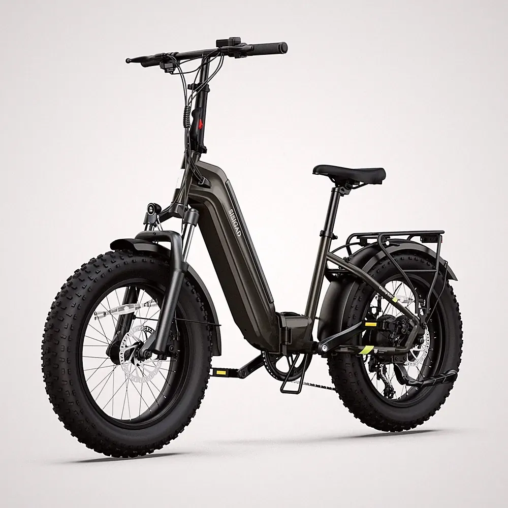 500W E-folding Bike 20'' x 4'' Electric Bicycle 48V 500WH 23MPH 24Miles 7-Speed