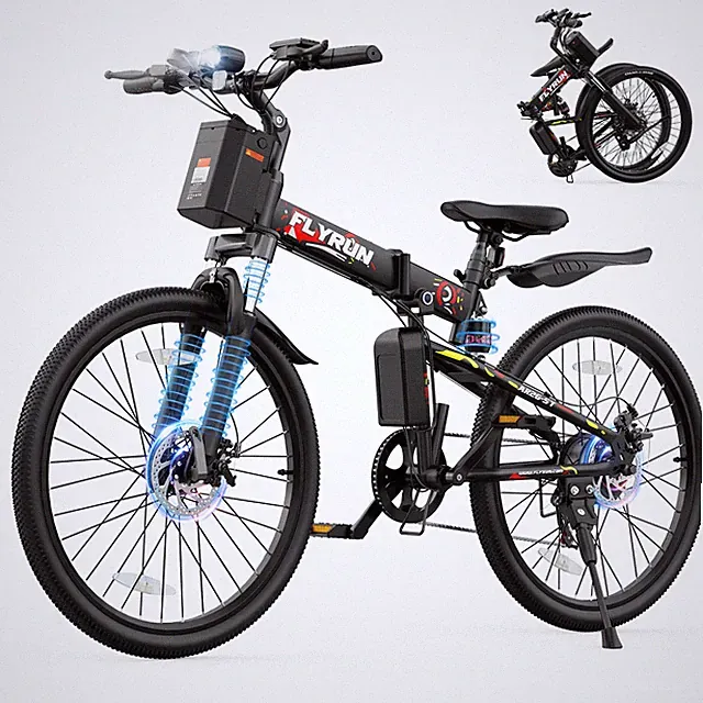 FLYRUN Folding Electric Bike 750W Brushless Motor 48V 374.4Wh Removable Battery